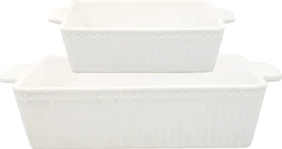 Produktbild von Greengate Alice Auflaufform weiss klein Set2