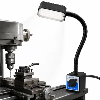 Produktbild von Magnetische Werkstattleuchte 2000 Lumen, 20W Arbeitsleuchten, 6500K, 50cm Schwanenhals, 2,5m Kabel, schaltbarer Magnet – für Drehbank, Werkbank