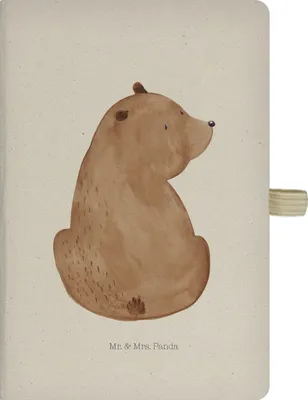 Produktbild von Mr. & Mrs. Panda Journal Bär Schulterblick - Transparent - Geschenk, Notizbuch A5, Bären, Weisheit, Schreibheft, Tagebuch, Weltansicht, Reisetagebuch, Selbstachtung