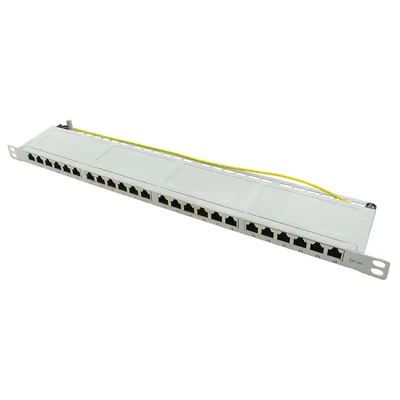 Produktbild von Logilink 19" Cat.6A Patchpanel, 24-Port, grau, 0,5 HE