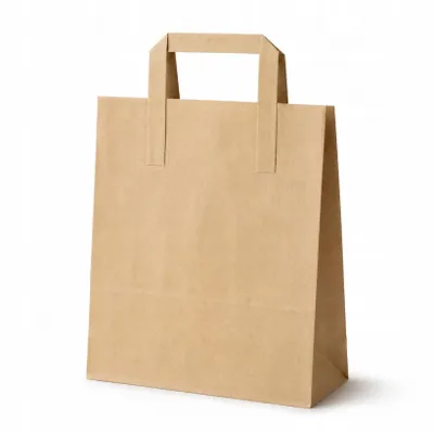 Papiertüten 18x9x22 cm Braun – Geschenktüten Set 25 Stück – Papiertragetaschen