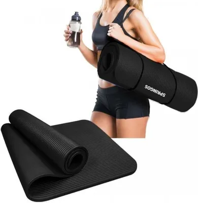 Produktbild von Yogamatte Fitnessmatte Gymnastikmatte Pilates Sportmatte Bodenmatte - Schwarz