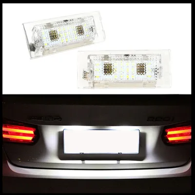 Für BMW X5 E53 1999-06 / X3 E83 2003-2010 2x LED PREMIUM Kennzeichenbeleuchtung in der Farbe von GOLDCAR
