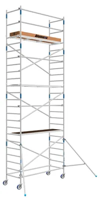 Imagen del producto de Andamio de aluminio - Altura de la plataforma: 6,3 m - 8,3 m - Altura de trabajo - Ligero - Trabajo seguro