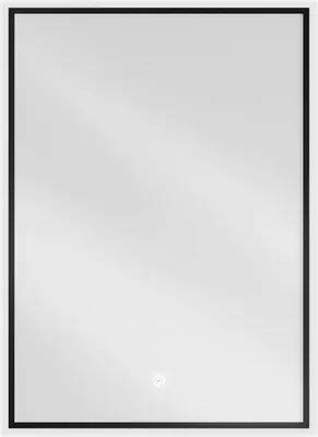 Produktbild von Mexen Erma podsvícené koupelnové zrcadlo 50 x 70 cm, LED 6000K, ventilátor, Černá rama - 9814-050-070-611-70