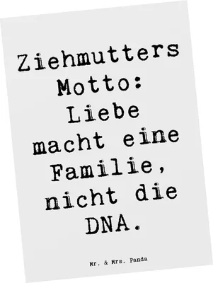 Produktbild von Mr. & Mrs. Panda Postkarte Spruch Ziehmutter Liebe - Weiß - Geschenk, Grußkarte, Adoptivmutter, Bonusmutter, Stiefmutter, Mutterschaft, Ansichtskarten, Ansichtskarte