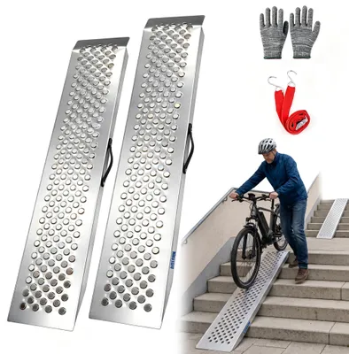 Immagine prodotto di Rampa di carico - Set da 2 - Acciaio - 120 x 23 cm - 600 kg - Antiscivolo