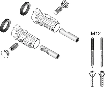 Produktbild von LAUFEN H8928360000001 Bodenbefestigung M12 f. WT freist.