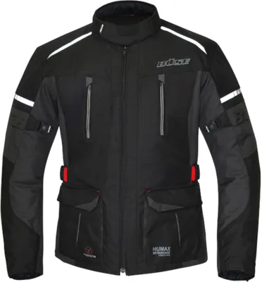 Produktbild von Büse Rider wasserdichte Kinder Motorrad Textiljacke, schwarz/anthrazit, 176
