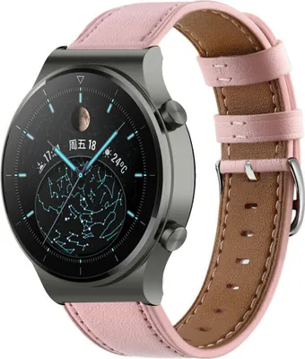 Produktbild von Strap-it Huawei Watch GT 2 Pro Armband Leder (Rosa)