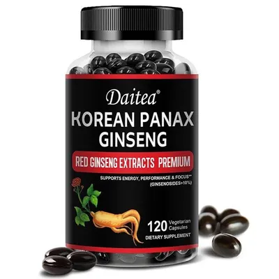 Image de Ginseng rouge coréen 1000 mg – Complément alimentaire naturel en gélules