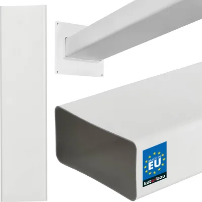 Immagine prodotto di KOTARBAU® Condotto piatto 120x60mm Condotto di ventilazione in plastica 50cm L Cappa aspirante Bianco