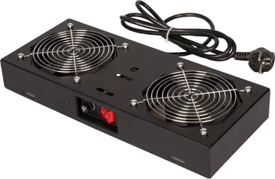 Obrázok produktu pre ROLINE Lüftereinheit 2 Lüfter für 19 Zoll Wandgehäuse schwarz (26.21.0295)