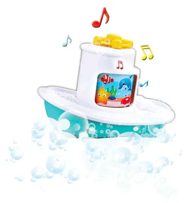 Immagine prodotto di BB Junior 18-89024 - Barca giocattolo - Rimorchiatore musicale Splash 'n Play (15 cm)