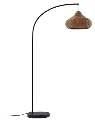Produktbild von Lucande Außenstehleuchte Taniola, beige, Rattan, 195cm, IP44