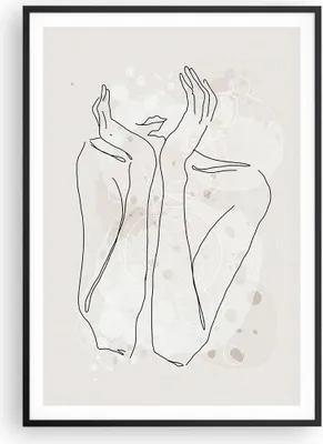 Produktbild von Gerahmtes Poster - Schwarzer Rahmen - Grafik Frau Licht - 70x100 cm - Wand Bild - Wanddeko - Wandbilder - Kunstposter - Wandposter - Bilderrahmen - Bilder - Kunstdruck - P2BPA70x100-4656