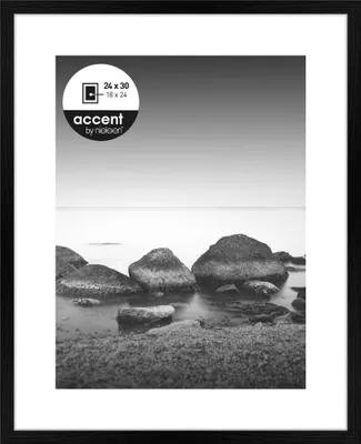 Image de Nielsen Aura schwarz       24x30 Holz inkl. Passepartout  1122000