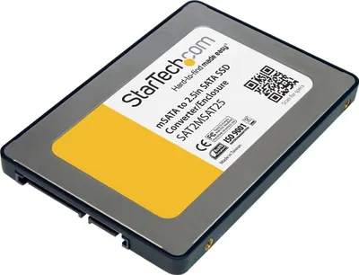 Produktbild von StarTech.com 2,5" SATA auf Mini SATA Adapter - externes mSATA Festplattengehäuse, Silber, 0 - 50 °C, -10 - 85 °C, 5 - 95%, 68 mm, 98 mm