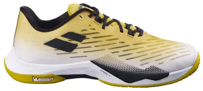 Produktbild von Babolat Shadow Tour 5 Badminton Badmintonschuhe Sportschuhe weiß/gold/schwarz 3A0S25B356-1070, Schuhgröße:39 EU