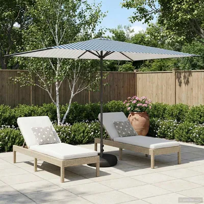 Zdjęcie produktu dla Maison Exclusive - Parasol ogrodowy z podstawą, 200 x 300 cm, poliester, prostokątny