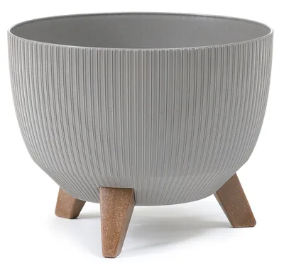 Obrázek produktu pro LAMELA spolka z organiczona odpowiedzi. Mísa ROMA wood ECO jumper - šedá Ø 33 cm