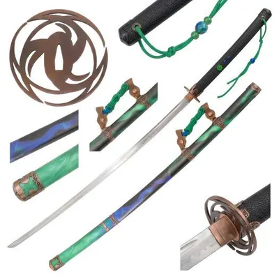Imagen del producto de Modelo decorativo para coleccionistas, estilo Odachi, de 139 cm, con vaina de madera, modelo ZS754