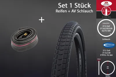 Produktbild von 27.5 Zoll Schwalbe Super Moto X 70-584 Reifen 27.5x2.8 mit Schlauch AV