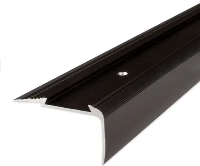 Produktbild von PROVISTON Treppenkante | 27 x 58 x 1000 mm | Treppenkantenprofil Treppenwinkel Winkelprofil Kombiwinkel Aluminium eloxiert Bronze Dunkel Gebohrt