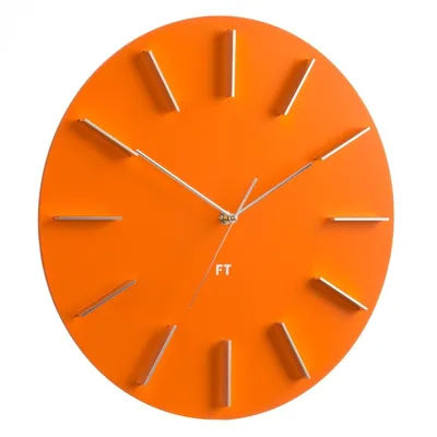 Productafbeelding van Design wandklok Future Time FT2010OR, rond, oranje, 40 cm