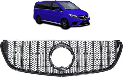 Produktbild von Kühlergrill Schwarz passt passend für Mercedes V-Klasse Viano W447 Sport-Panamericana