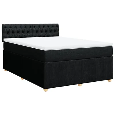 Produktbild von Boxspringbett mit Matratze Schwarz 140x200 cm Stoff