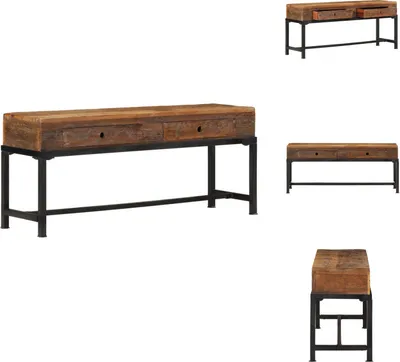 Immagine prodotto di mobile TV vidaXL 110x30x46 cm in legno massiccio antico - Mobili TV
