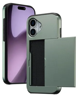 Imagen del producto de Funda Trasera con Ranura para Tarjetas para Apple iPhone 17 - Verde