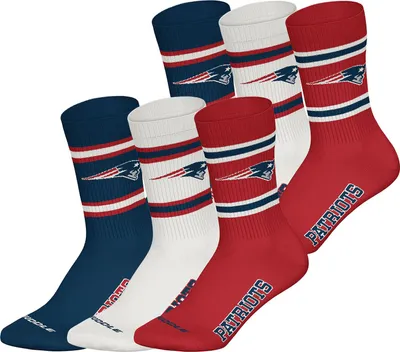 Produktbild von Huddle Uni Freizeitsocken Patriots Crew 6-Pack wht-red-nny - Größe 39-42