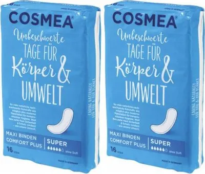 Produktbild von Cosmea 16 Damen MAXI Binden SUPER (2er Pack)