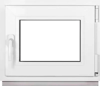 Obrázek produktu pro Framex sklepní okno malé okno bílé šířka x výška 55 x 45 cm (550 x 450 mm) dvojité (32 mm) otočné/sklopné DIN pravé - Premium - Všechny velikosti