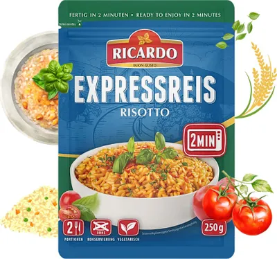 Produktbild von RICARDO Express Reis Risotto 16 x 250g Reiszubereitung Fertiggerichte
