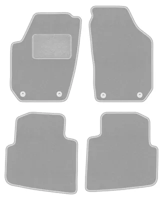 Productafbeelding van Velours automatten voor Skoda Roomster 2006-2015 (stationwagen) – 4-delig, grijs, op maat – Wielganizator OSLO
