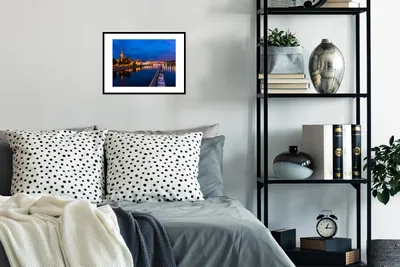 Produktbild von MuchoWow® MuchoWow® Gerahmtes Poster Licht - Nacht - Maastricht 40x30 cm - Poster mit zchwarzem Bilderrahmen - Bilderrahmen - Poster im Rahmen