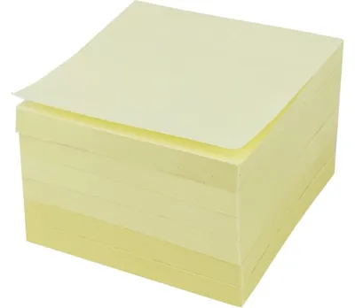 Produktbild von Bloček samolepící Stick'n Hopax, 76x76 mm, v papírovém balení, pastelově žlutý, 6 ks x100 lístků
