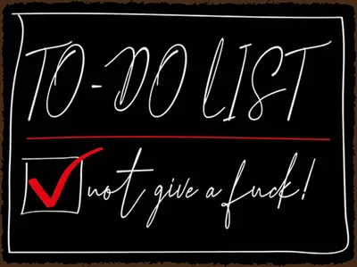Produktbild von vianmo Holzschild 30x40 cm To-Do List not give a fuck
