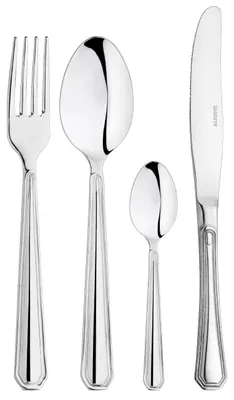 Besteckset Edelstahl silber 48-teilig für 12 Personen