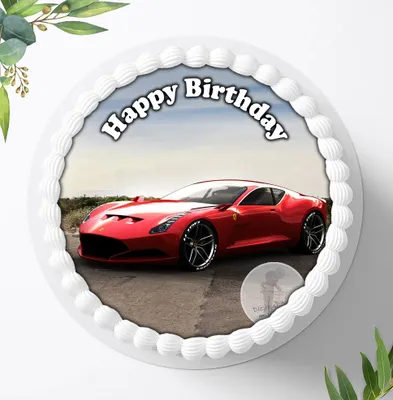 Produktbild von Für die Geburtstags Torte ein Tortenaufleger, Zuckerbild mit dem Motiv: Fahrzeuge, Essbares Foto für Torten, Fondant, Ø 20cm, 0875c