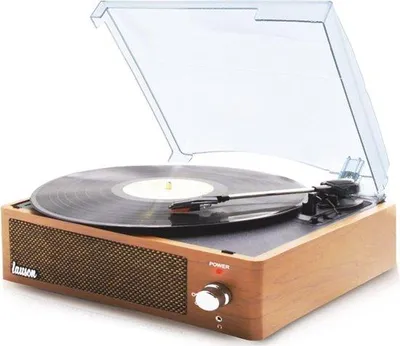 Image de Platine vinyle Bluetooth à 3 vitesses, noire