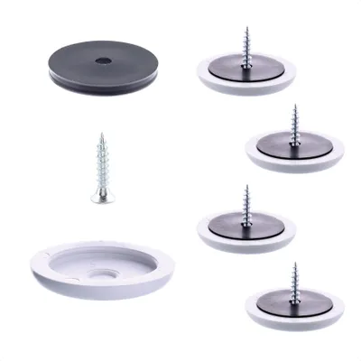 Produktbild von WAGNER QuickClick® Kunststoffgleiter HYPER SLIM - 4x Schraube, je 4x Basis Ø 22 mm & Gleiter Ø 30 mm, DE Ware - 16785499