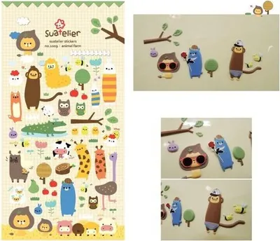 Immagine prodotto di Adesivi decorativi convessi Animali Suatelier