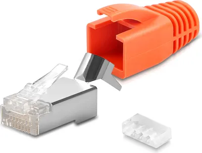 Produktbild von 10x Netzwerkstecker CAT 7 6A RJ45 LAN Netzwerk Crimp Stecker vergoldete Kontakte