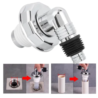 Produktbild von Waschmaschine Bodenablaufverbindung PVC Chromeplate Dichtung Bodenablaufverbinder
