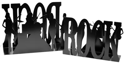 Immagine prodotto di Set 2 Portariviste in metallo rock nero