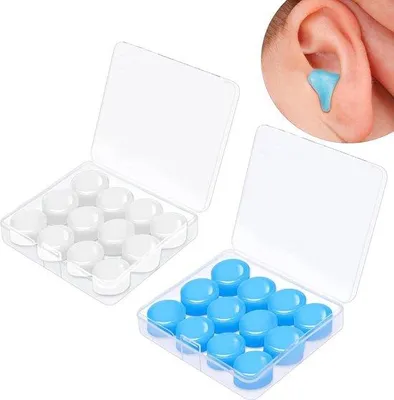 Produktbild von Silikonische Ohrstöpsel für Schlafen - Weiche Schalldämmung - Ohrstöpsel für Schwimmen - Ideal für Nacht und Wasser